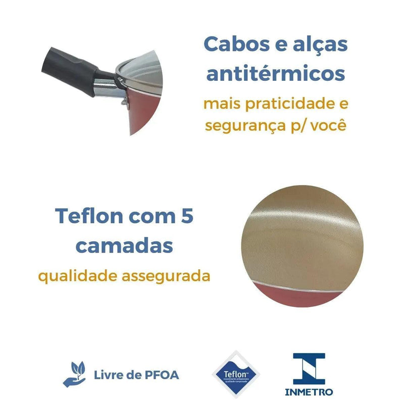 CulinaPro - Conjunto de Panelas Antiaderente com Tampas de Vidro (9 Peças)