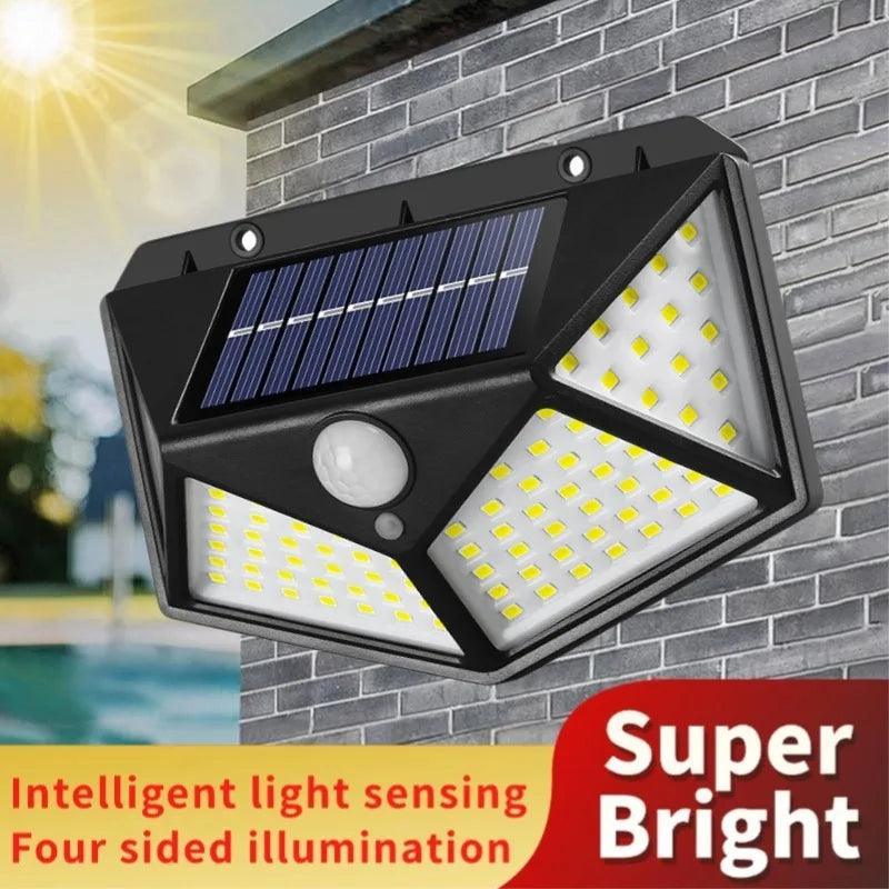 Luz de Caminho Solar com 100 LEDs e Detecção de Movimento