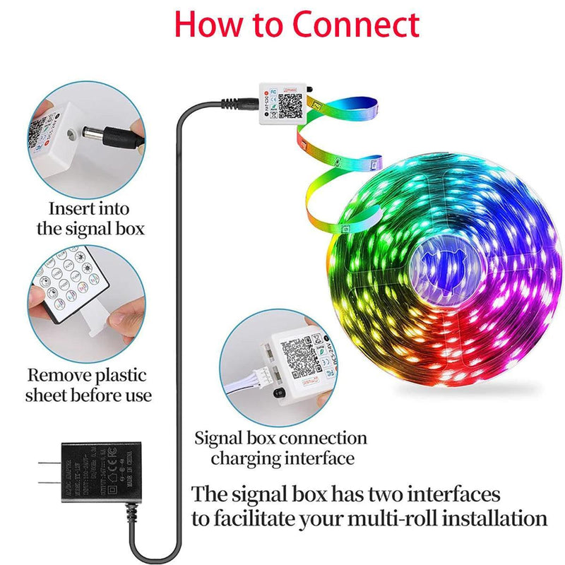 Iluminação LED RGB com Sincronização Musical - 10m, 20m, 30m