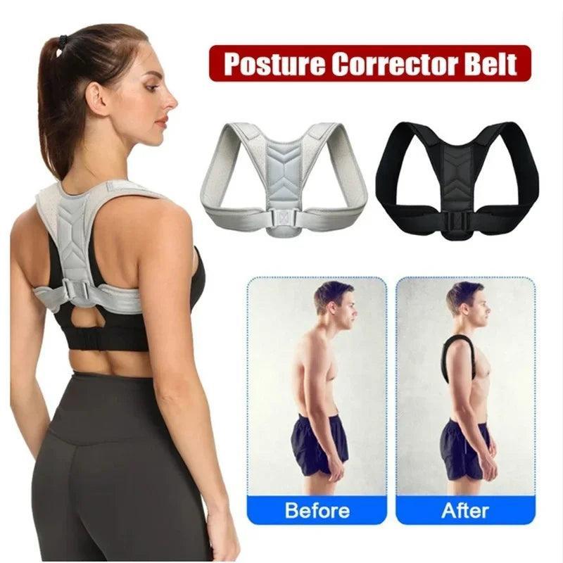 Corretor Postural Ajustável – Suporte para Costas e Ombros para Casa e Escritório